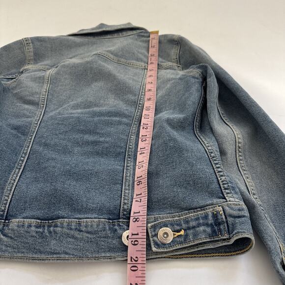 Denizen from Levi's Women's Denim Jean Jacket Small Classic Medium Wash Trucker - Picture 7 of 10